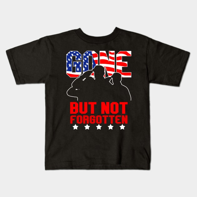 Memorial Day Veteran Day Tribute To Fallen Soldiers Kids T-Shirt by BoggsNicolas